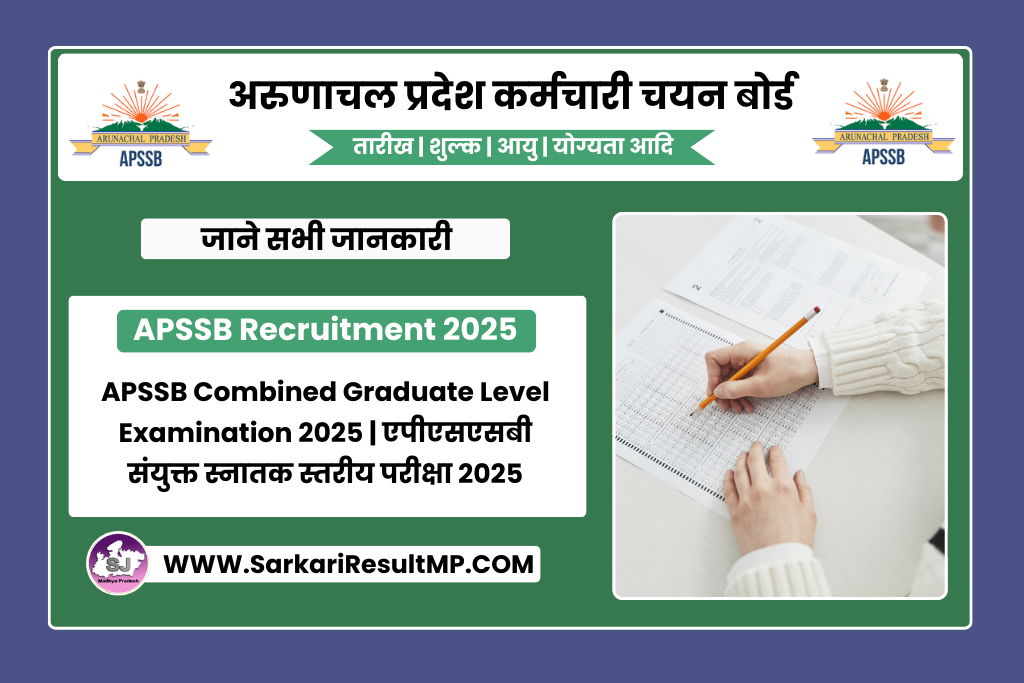 APSSB Combined Graduate Level Examination 2025