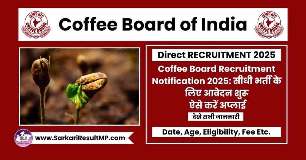 Coffee Board Recruitment Notification 2025
