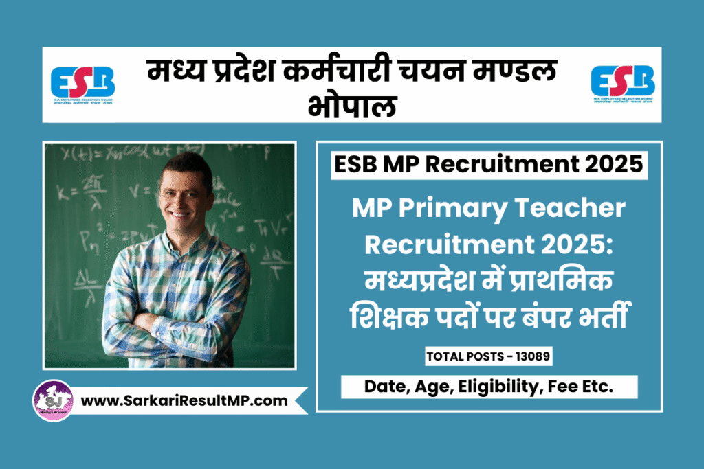 MP Primary Teacher Recruitment 2025