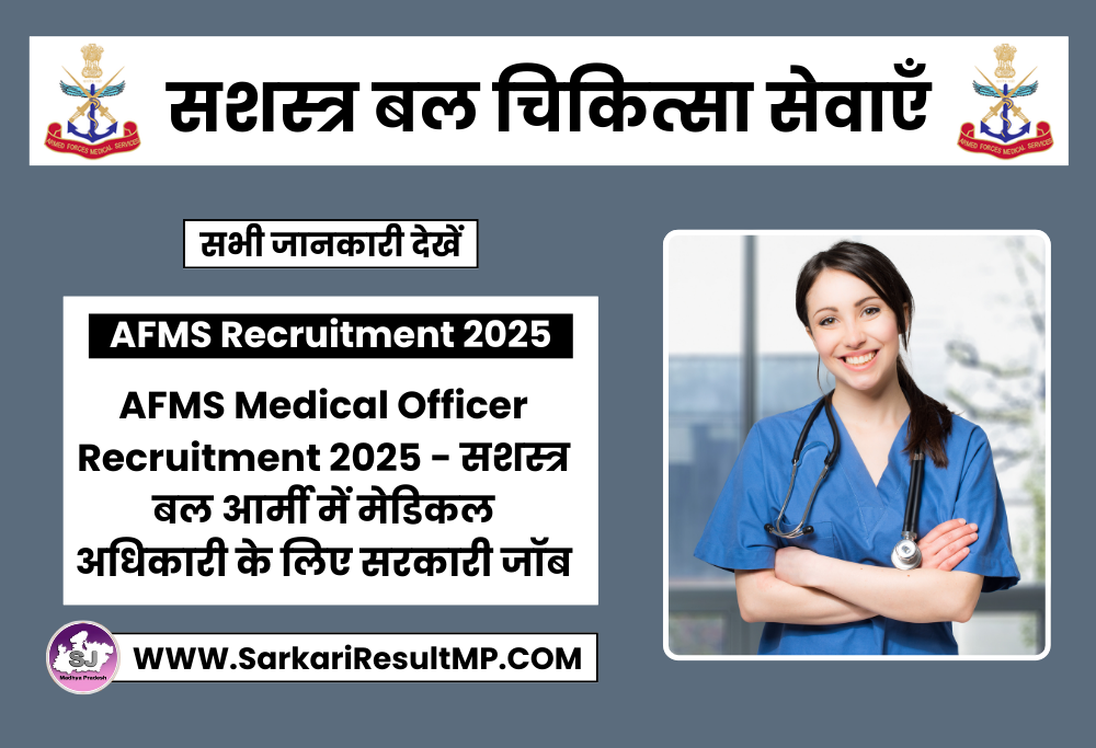 AFMS Medical Officer Recruitment 2025