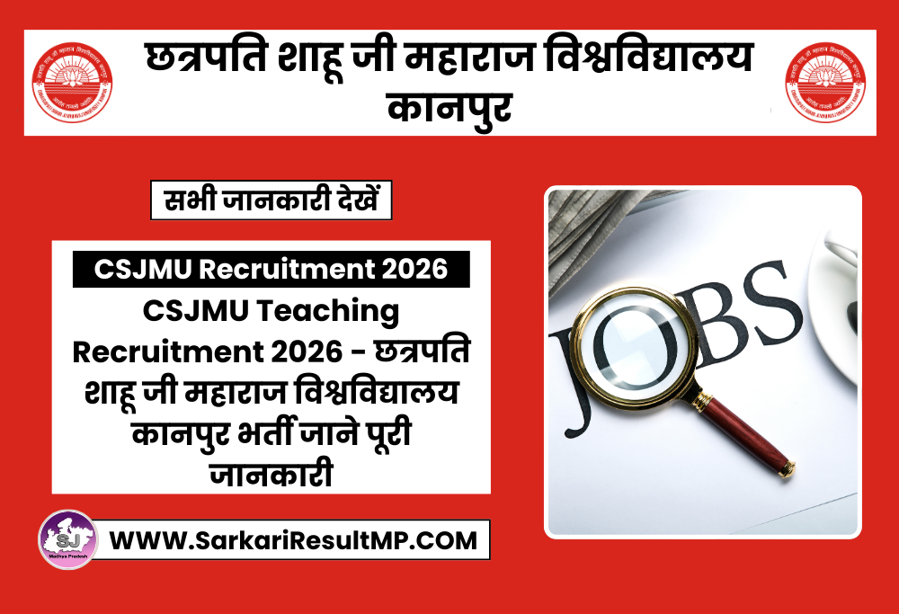 CSJMU Teaching Recruitment 2026