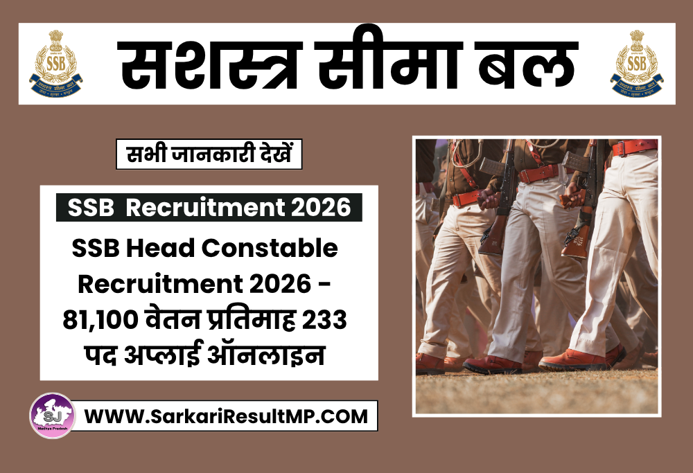 SSB Head Constable Recruitment 2026